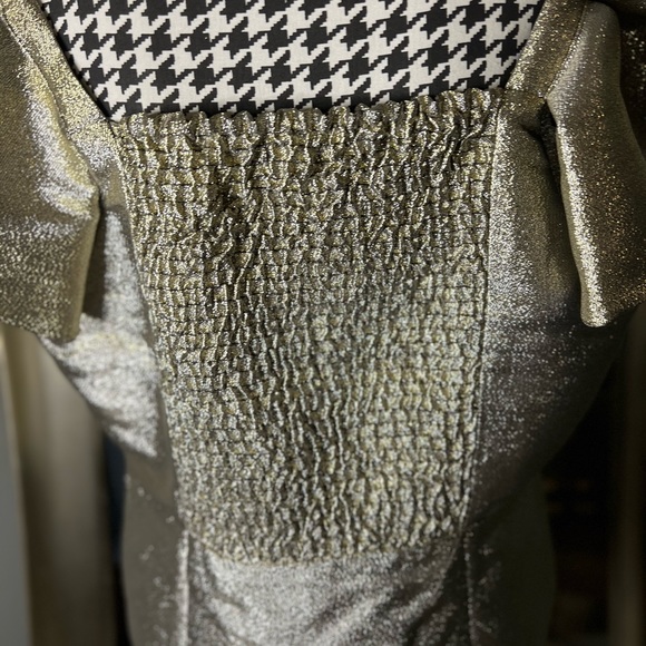 Cache iridescent ruffled sleeve peplum corset crop top - Picture 12 of 12